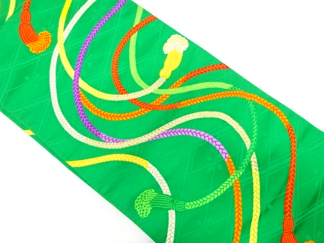 アンティーク　組紐模様織り出し袋帯（着用可）